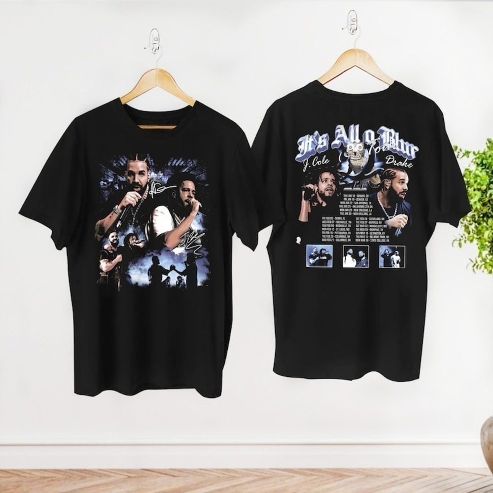 Drake J Cole Big As The What Tour Drake J Cole It's All Blur Tour Shirt 2 Sided